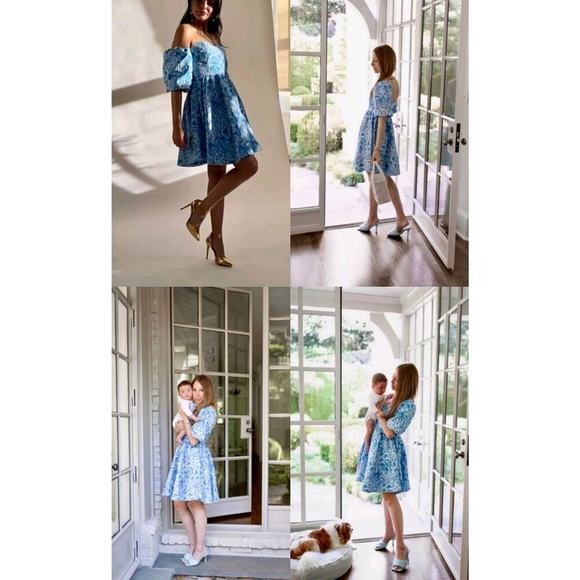 Mestiza New York Poco Poof Tapestry Mini A-Line Dress Blue Pockets Sz 2 - Picture 4 of 16